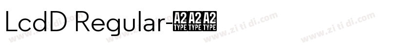 LcdD Regular字体转换